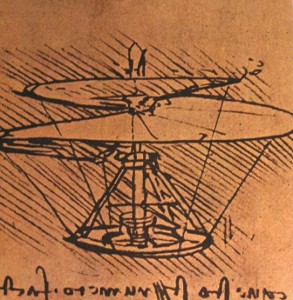 Szkic helikoptera. Leonardo da Vinci.