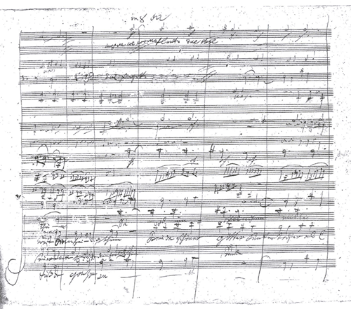 Rękopis symfonii Beethovena.